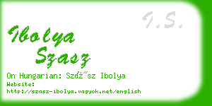 ibolya szasz business card